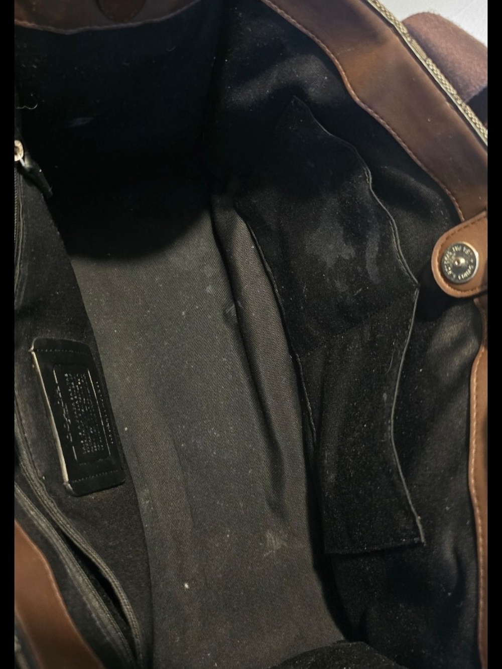 Coach Signature Canvas and Brown Leather Tote Bag - Picture 5 of 5